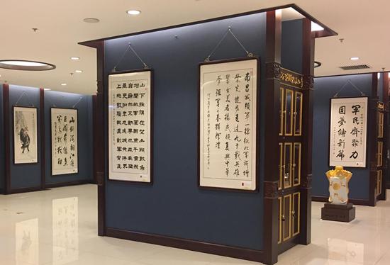 “燎原星火 钢铁长城”纪念建军90周年翰墨丹青作品展在京举行(图2)