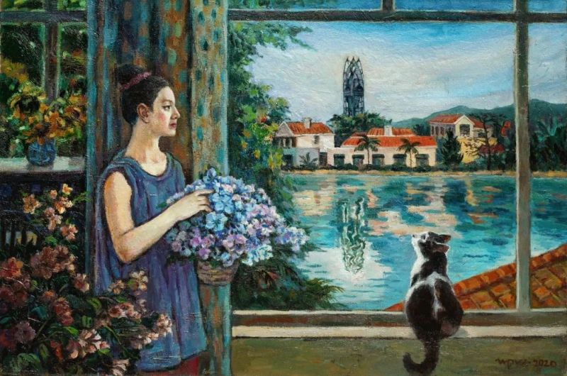 “美丽重生——中国暨深圳·宝安女画家优秀作品邀请展”在宝安图书馆开幕(图50)