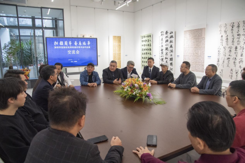 松岗街道优秀书法作品展在宝安美术馆开幕(图13)